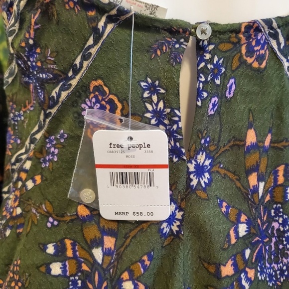 Free People Size X-Small Sweet Talk Rayon Cami Tank Top, Green - NWT - Picture 10 of 11